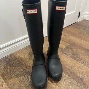 Hunter Classic Matte Charcoal Tall Boots